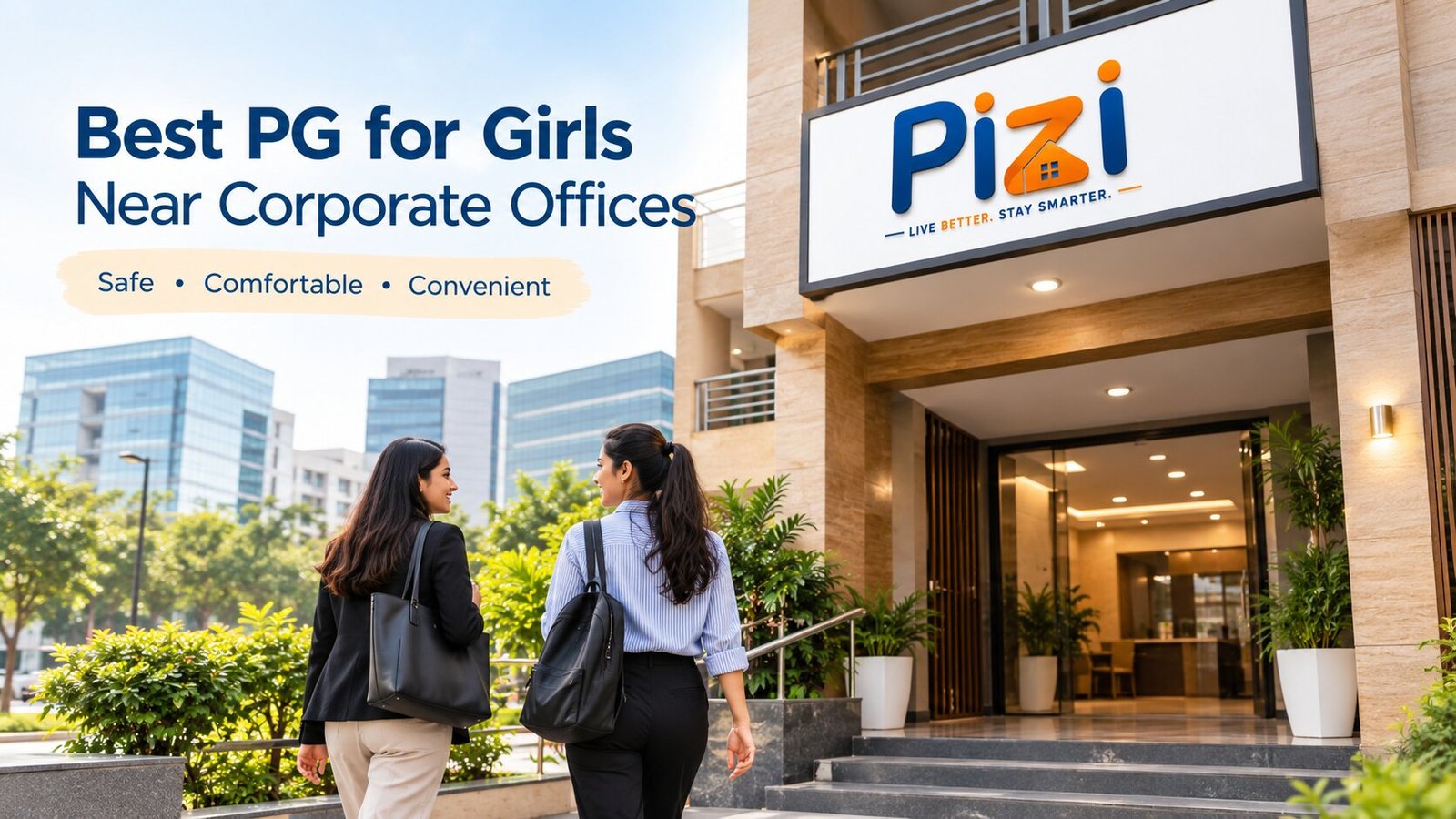 Best PG for Girls Near Corporate Offices | Pizi